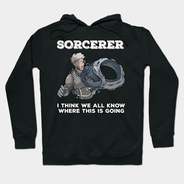 Wizard Mage RPG PnP Roleplaying Dungeon Sorcerer Meme Gift Hoodie by TellingTales